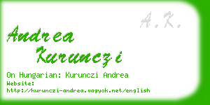 andrea kurunczi business card